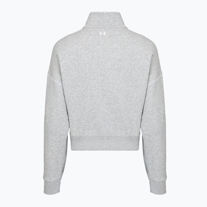 Moteriškas džemperis Under Armour Rival Fleece Script HZ mod gray light heather/white 2