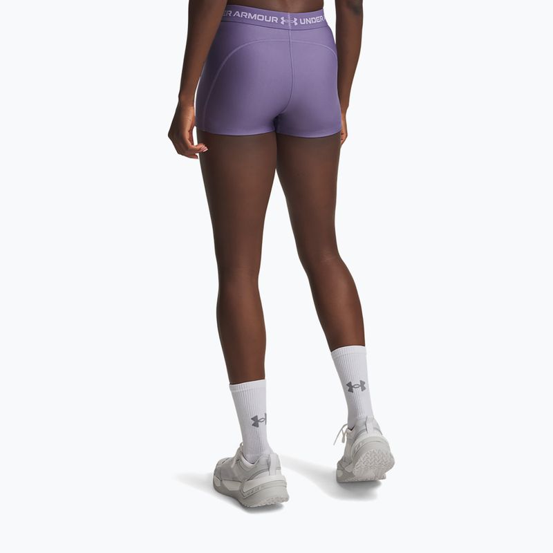 Moteriški treniruočių šortai Under Armour HeatGear Shorty purple luxe/purple crest 3