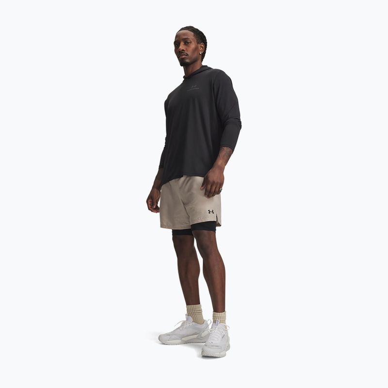Vyriški treniruočių šortai Under Armour Vanish Woven 2.0 2IN1 Shorts timberwolf taupe/black 2