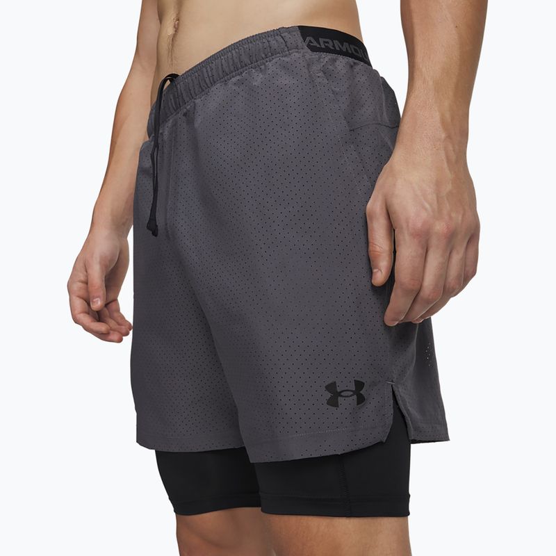 Vyriški treniruočių šortai Under Armour Vanish Woven 2.0 2IN1 Shorts castlerock/black 4