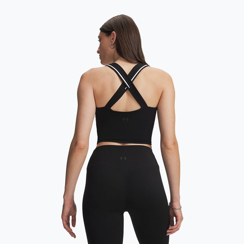 Moteriški treniruočių marškinėliai Under Armour Meridian Contour Tank ultimate black/white/ultimate black 2