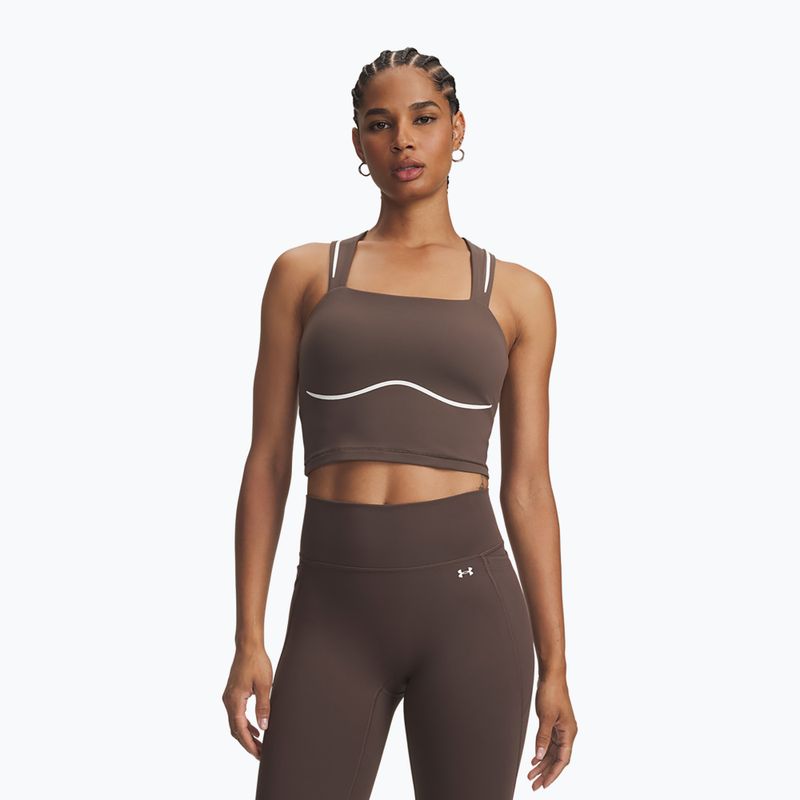 Moteriški treniruočių marškinėliai Under Armour Meridian Contour Tank peppercorn/white/peppercorn