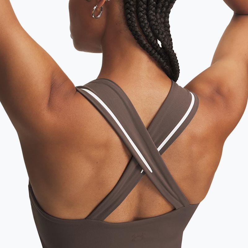 Moteriški treniruočių marškinėliai Under Armour Meridian Contour Tank peppercorn/white/peppercorn 3