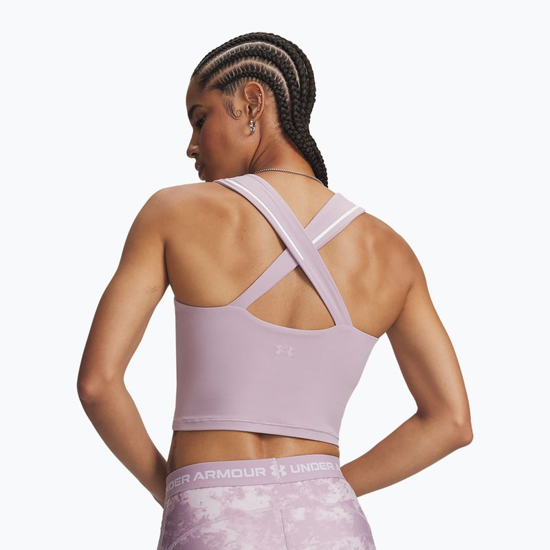 Moteriški treniruočių marškinėliai Under Armour Meridian Contour Tank mauve pink/white/mauve pink 2