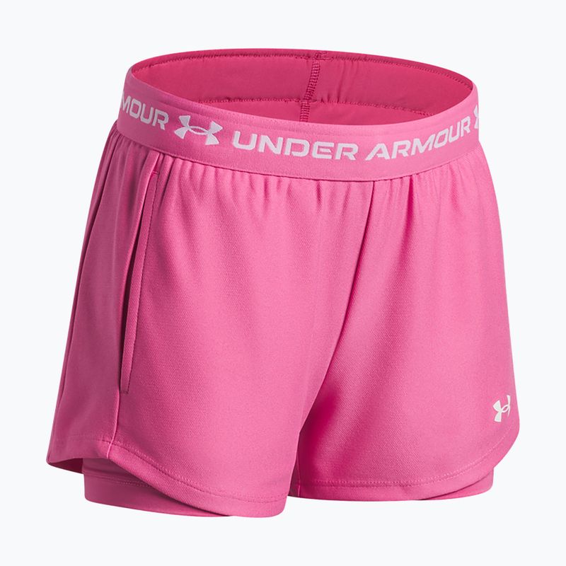 Treniruočių šortai vaikams Under Armour UA Tech Play Up 2IN1 Shorts pink frenzy/white 3