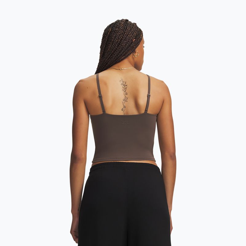 Moteriški treniruočių marškinėliai Under Armour Meridian Support Tank peppercorn/peppercorn 2