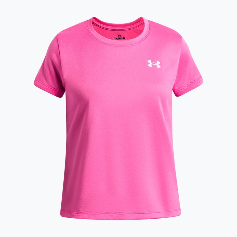 Vaikiški treniruočių marškinėliai Under Armour Tech SSC SS pink frenzy/white