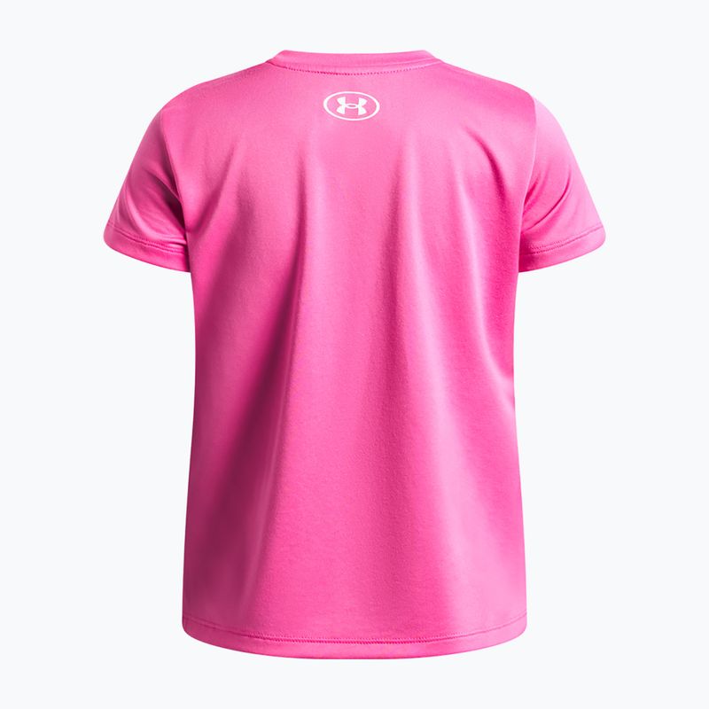 Vaikiški treniruočių marškinėliai Under Armour Tech SSC SS pink frenzy/white 2