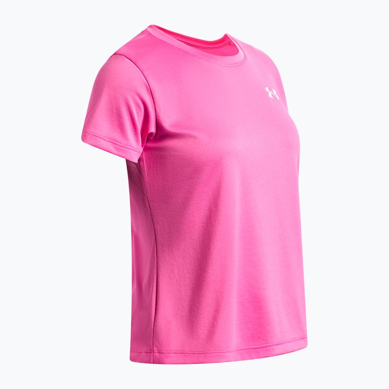 Vaikiški treniruočių marškinėliai Under Armour Tech SSC SS pink frenzy/white 3