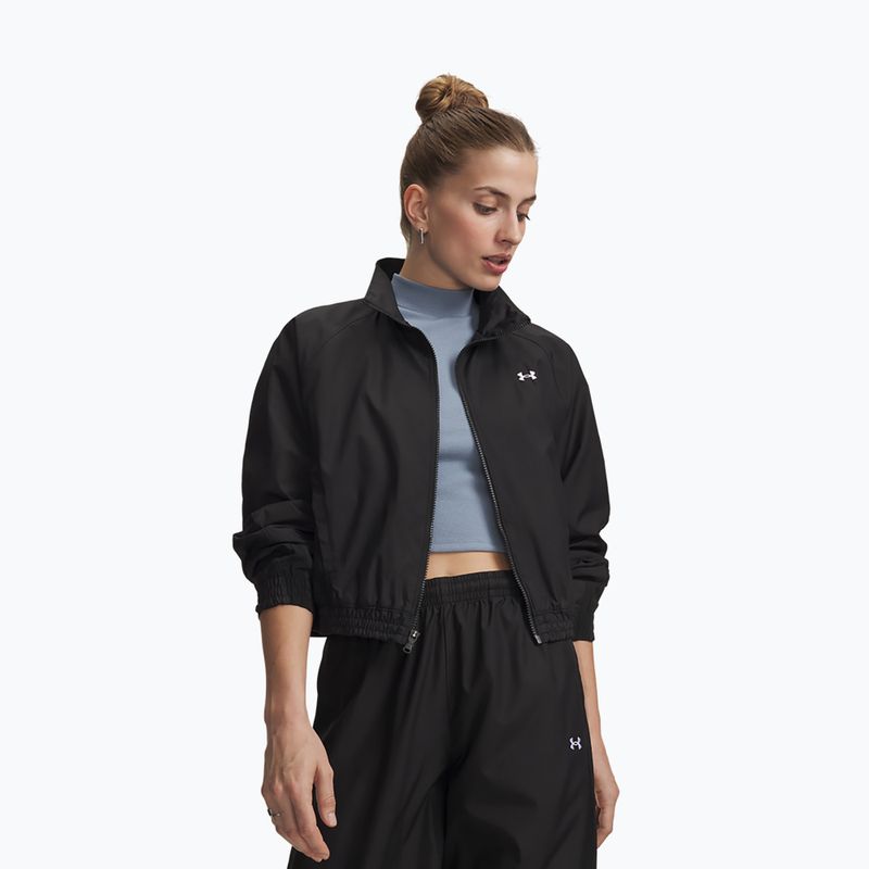 Moteriška treniruočių striukė Under Armour Rival Woven Jacket ultimate black/white