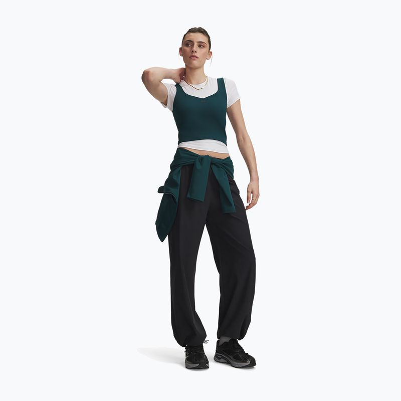 Moteriškos treniruočių kelnės Under Armour Rival Woven Core Pants black/white 2