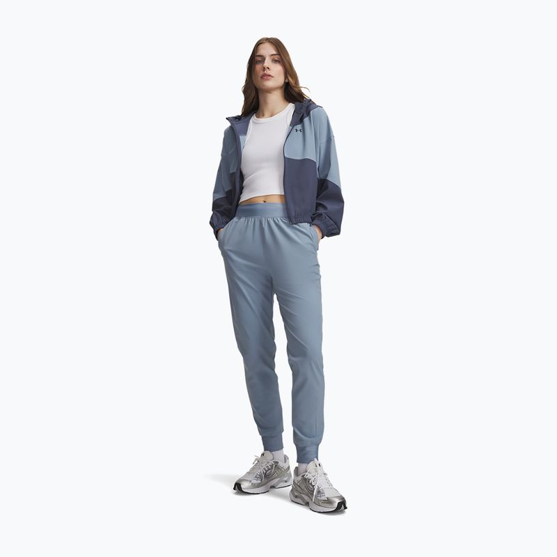 Moteriškos treniruočių kelnės Under Armour Sport High Rise Woven Pant blue wind/black 2