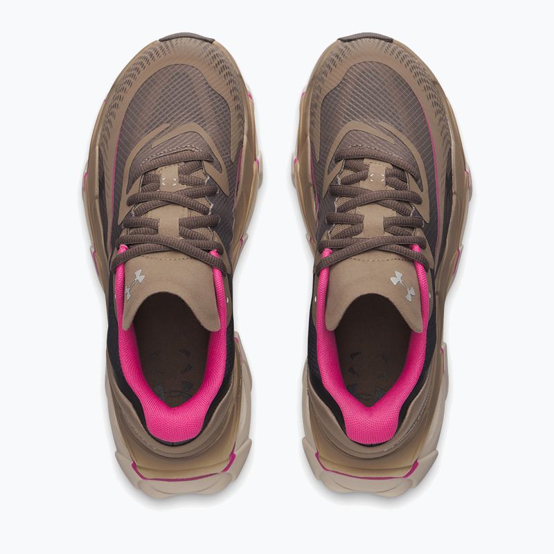 Moteriški bėgimo batai Under Armour Halo Racer 2 desert taupe/virtual pink/peppercorn 3