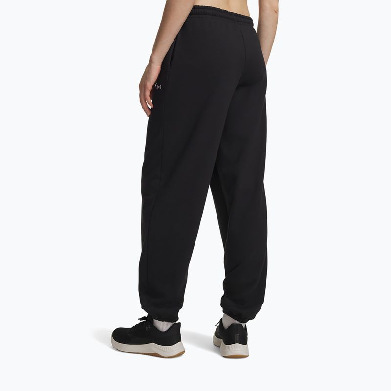 Moteriškos kelnės Under Armour Icon Fleece Gym Pant ultimate black/white 3