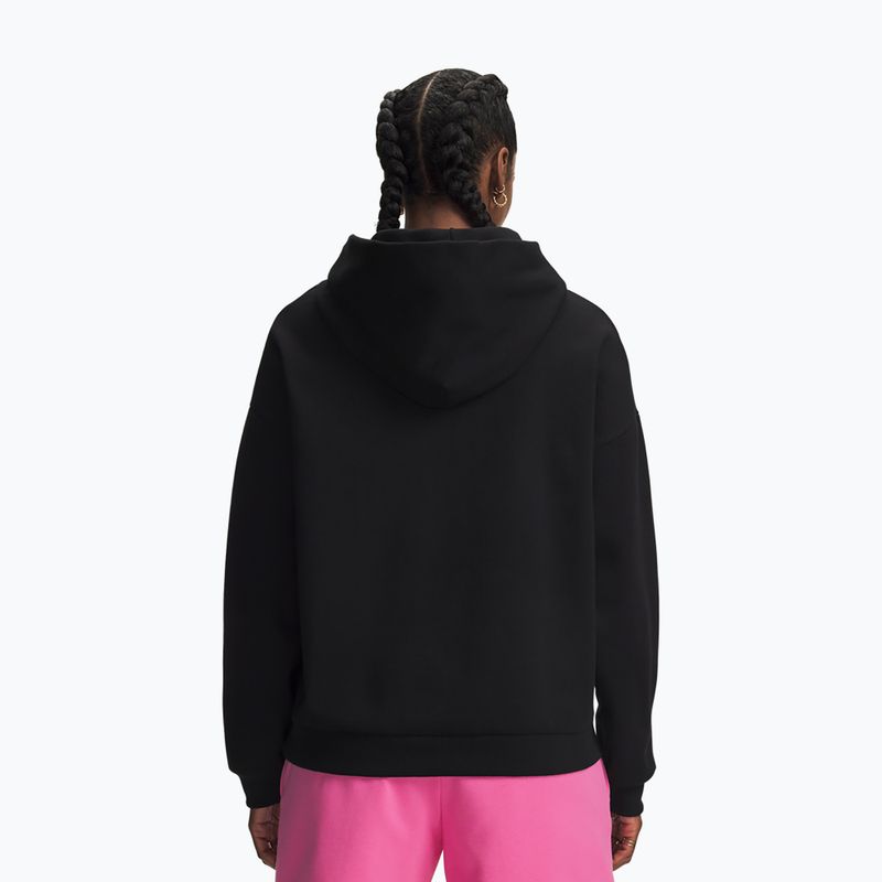 Moteriškas džemperis Under Armour Icon Fleece Hoodie ultimate black/white 2