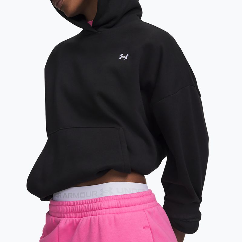 Moteriškas džemperis Under Armour Icon Fleece Hoodie ultimate black/white 3