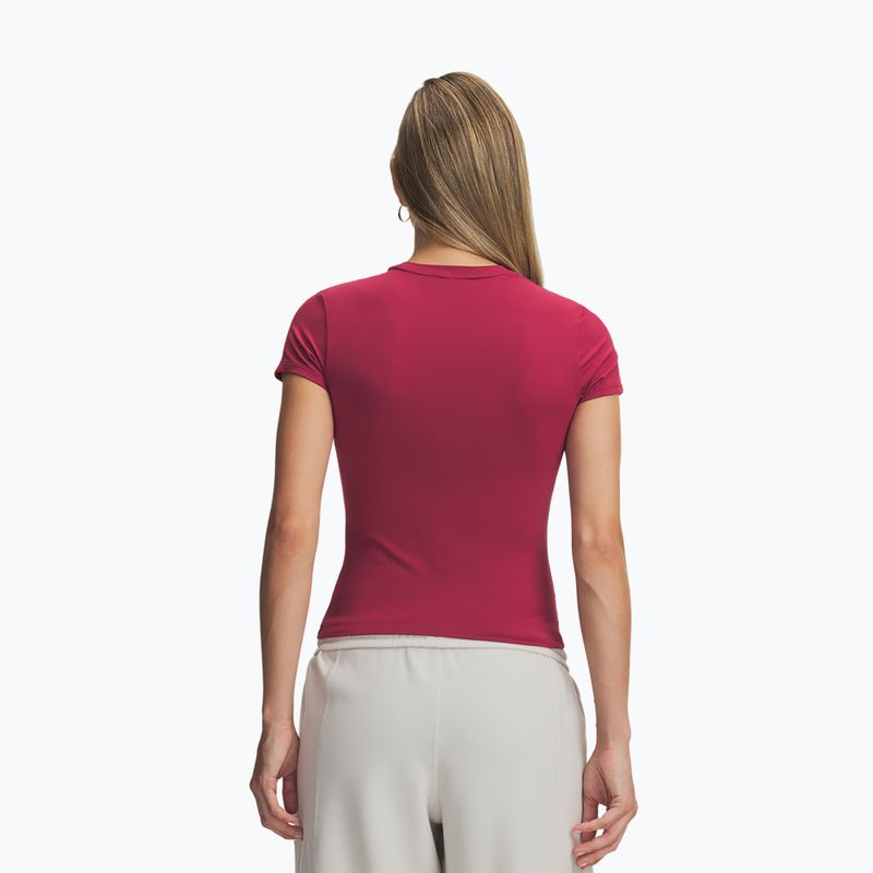 Moteriški treniruočių marškinėliai Under Armour Motion Fitted SS claret/ox blood 2