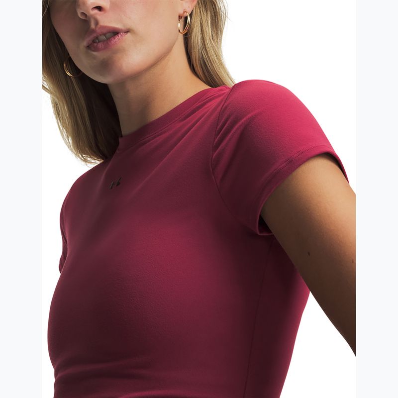 Moteriški treniruočių marškinėliai Under Armour Motion Fitted SS claret/ox blood 3