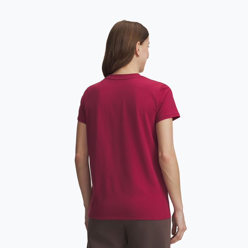 Moteriški marškinėliai Under Armour Rival Core claret/white 2