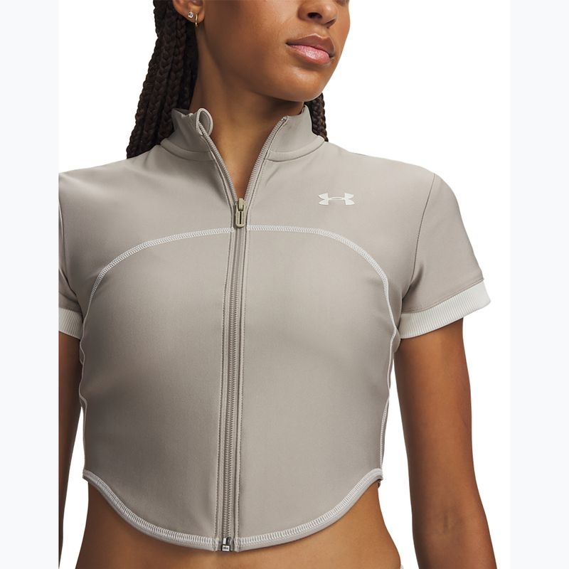 Moteriški treniruočių marškinėliai Under Armour HeatGear Novelty timberwolf taupe/summit white 3