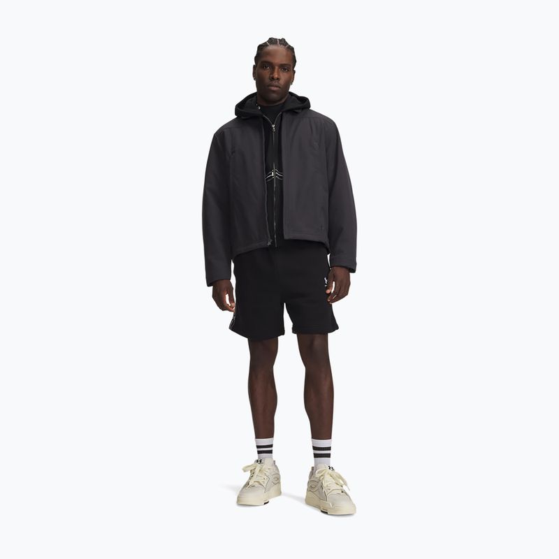 Vyriški šortai Under Armour Icon Fleece Taped Shorts ultimate black/white 2