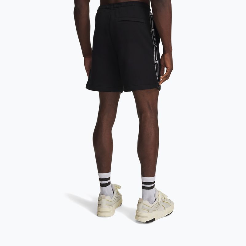 Vyriški šortai Under Armour Icon Fleece Taped Shorts ultimate black/white 3