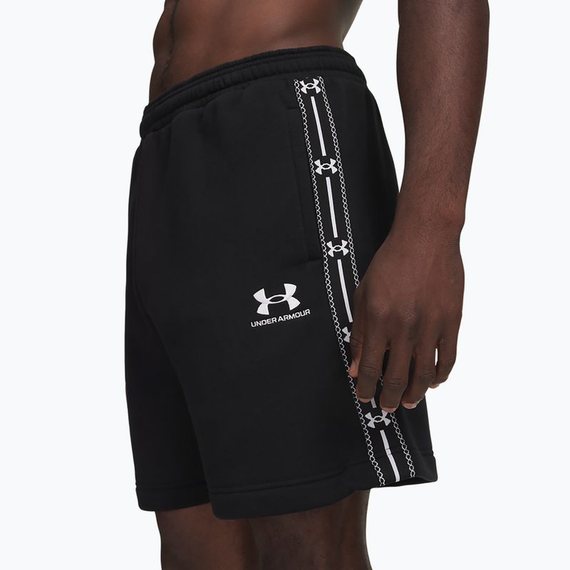 Vyriški šortai Under Armour Icon Fleece Taped Shorts ultimate black/white 4