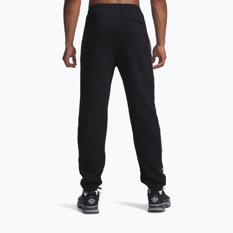 Vyriškos kelnės Under Armour Icon Fleece Taped Jogger ultimate black/white 3