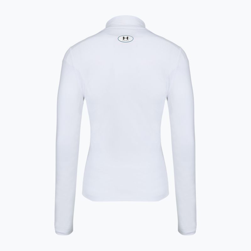 Moteriški treniruočių marškinėliai ilgomis rankovėmis Under Armour ColdGear Mock LS white/halo gray 5