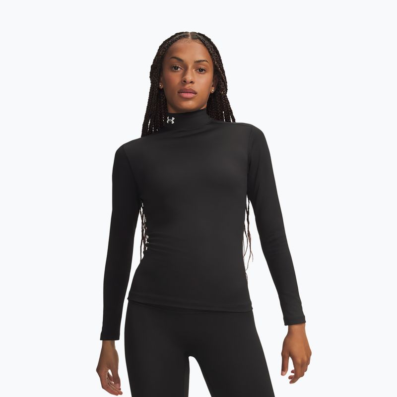 Moteriški treniruočių marškinėliai ilgomis rankovėmis Under Armour ColdGear Mock LS ultimate black/white