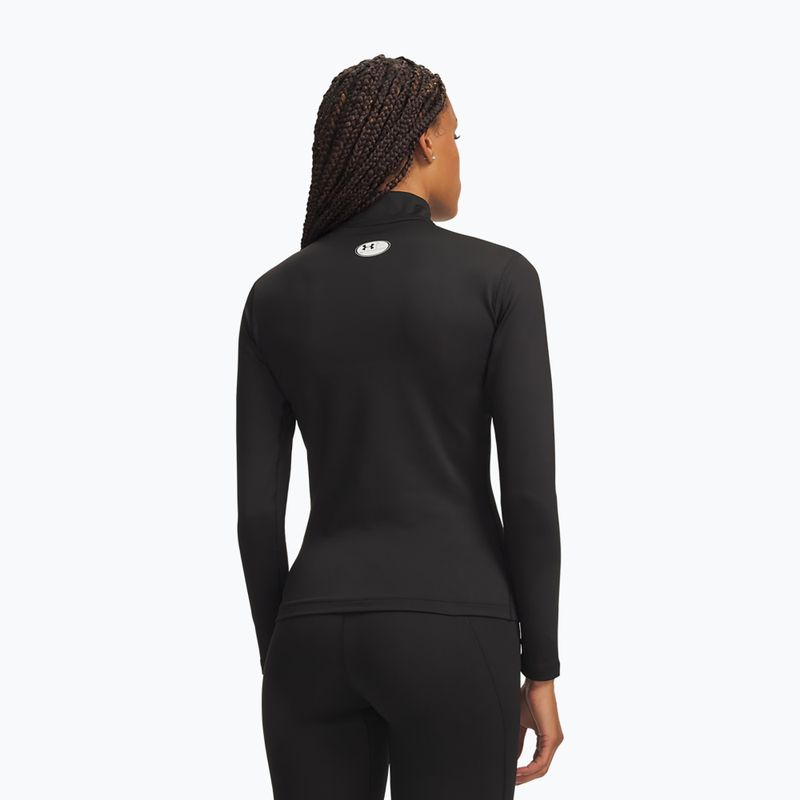 Moteriški treniruočių marškinėliai ilgomis rankovėmis Under Armour ColdGear Mock LS ultimate black/white 2
