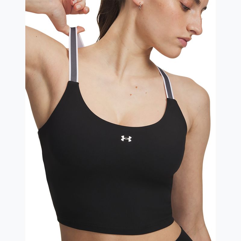 Moteriški treniruočių marškinėliai Under Armour Motion Sport Tape Tank ultimate black/castlerock/white 3