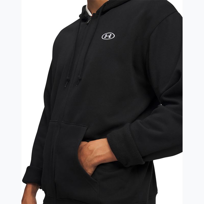 Vyriškas džemperis Under Armour Rival Fleece Full Zip ultimate black/white 3