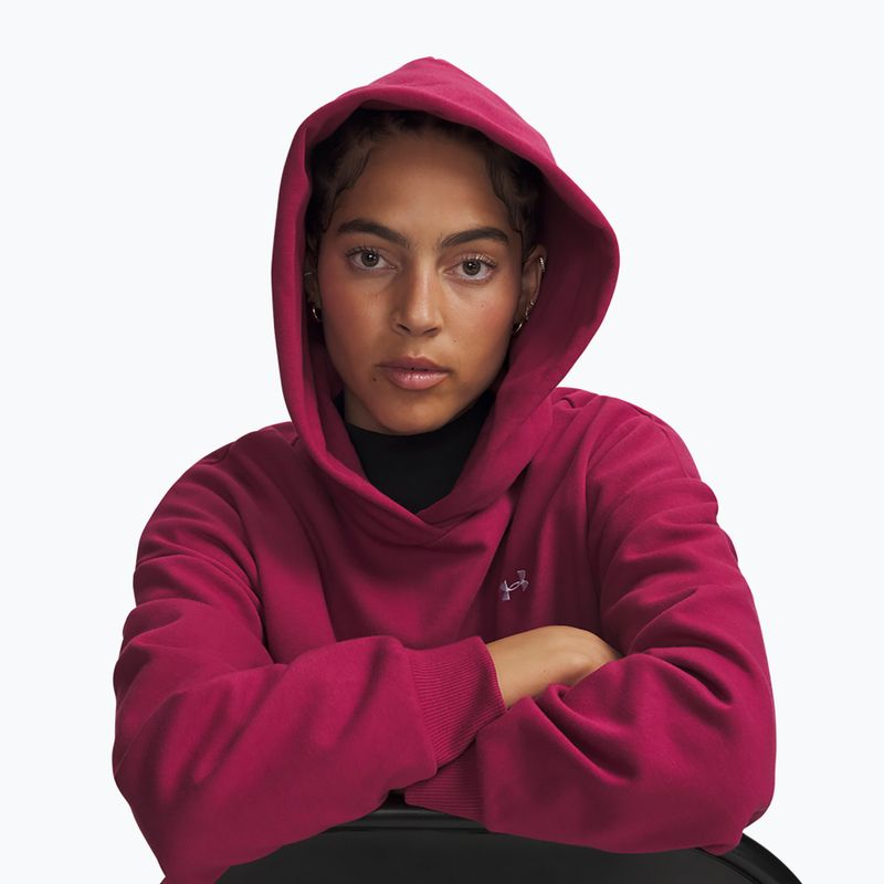Moteriškas džemperis Under Armour Icon Fleece Hoodie claret/white 3