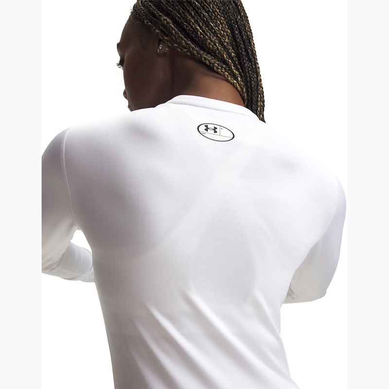 Moteriški treniruočių marškinėliai ilgomis rankovėmis Under Armour ColdGear Crew white/halo gray 3
