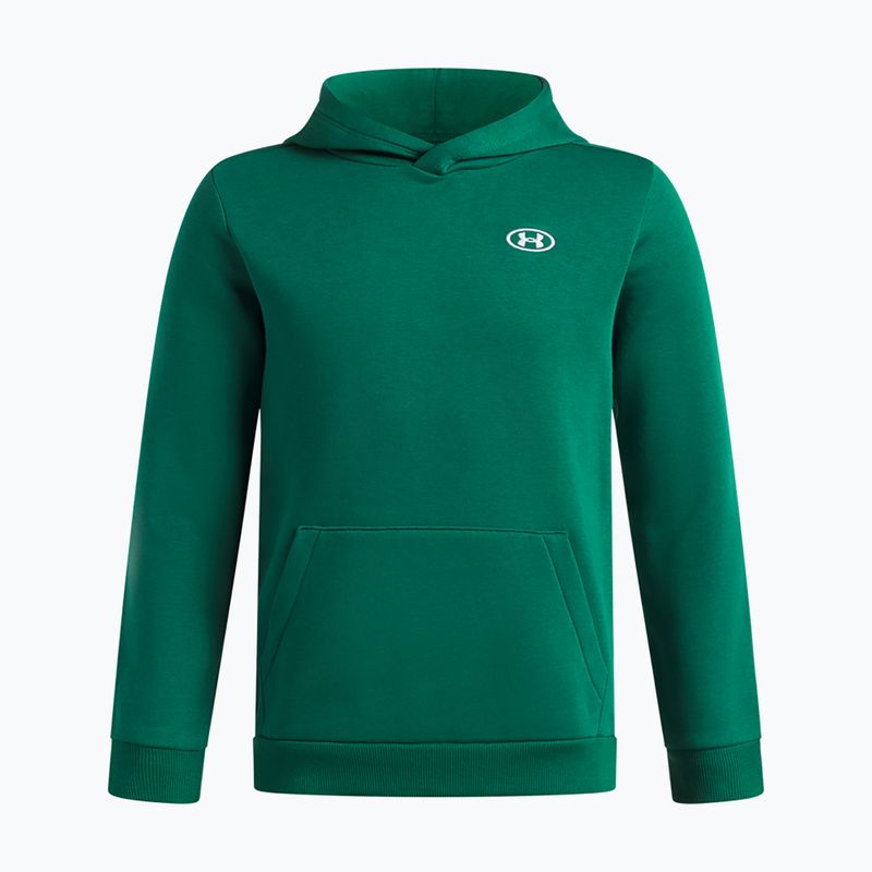 Vaikiškas džemperis Under Armour B Rival Fleece Hoodie campus ivy/white