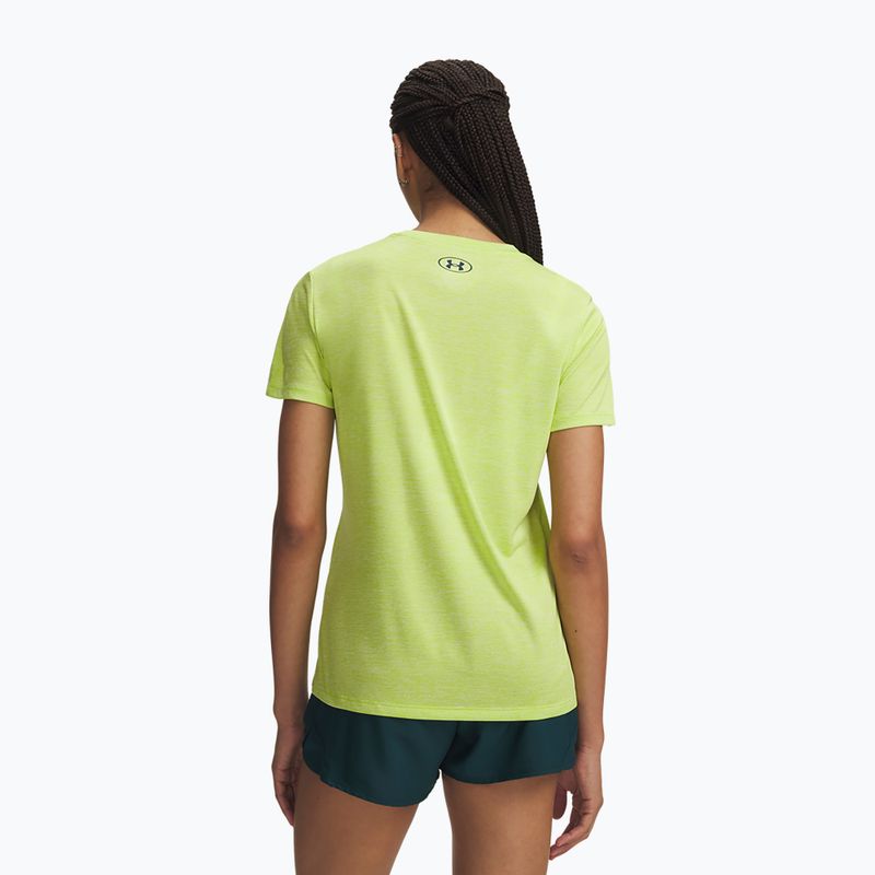 Moteriški treniruočių marškinėliai Under Armour Tech Twist green citrine/arden green 2