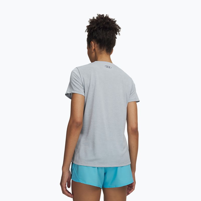 Moteriški treniruočių marškinėliai Under Armour Tech Twist blue fog/downpour gray 2