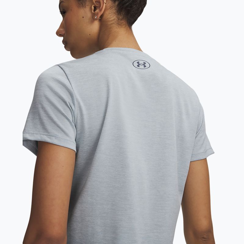 Moteriški treniruočių marškinėliai Under Armour Tech Twist blue fog/downpour gray 3