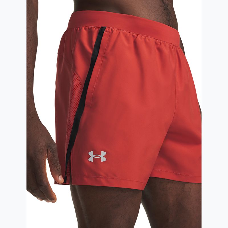 Vyriški bėgimo šortai Under Armour Launch 5" Shorts heritage red/black/reflective 4