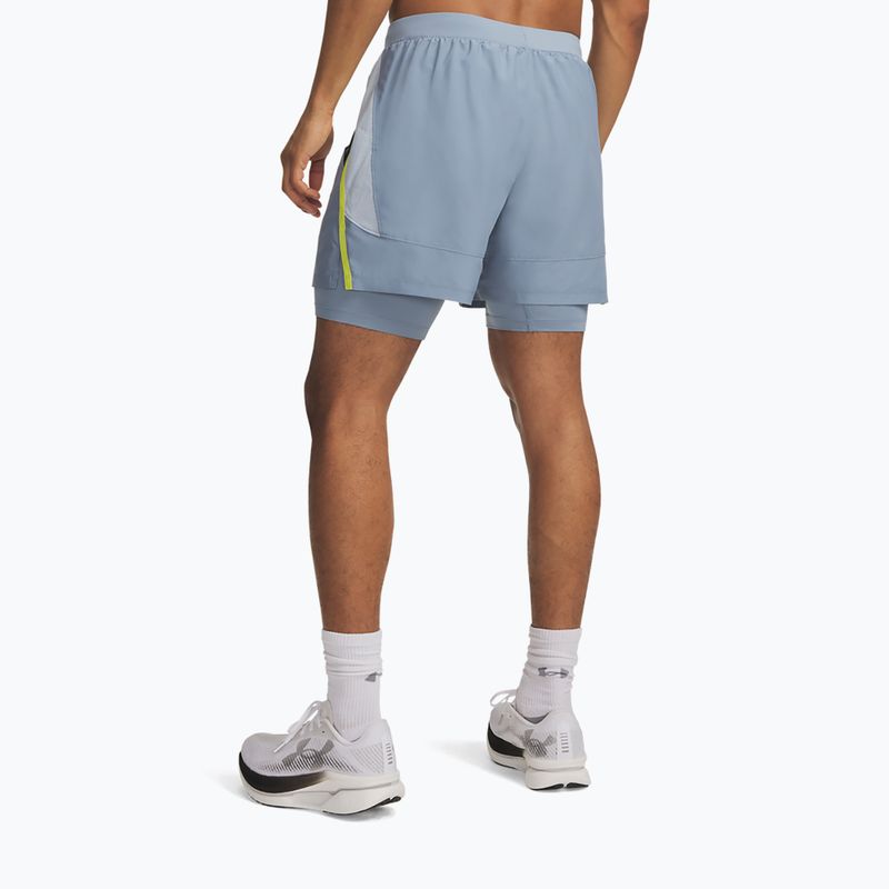 Vyriški bėgimo šortai Under Armour Launch 5" 2IN1 Shorts blue wind/blue fog/reflective 3