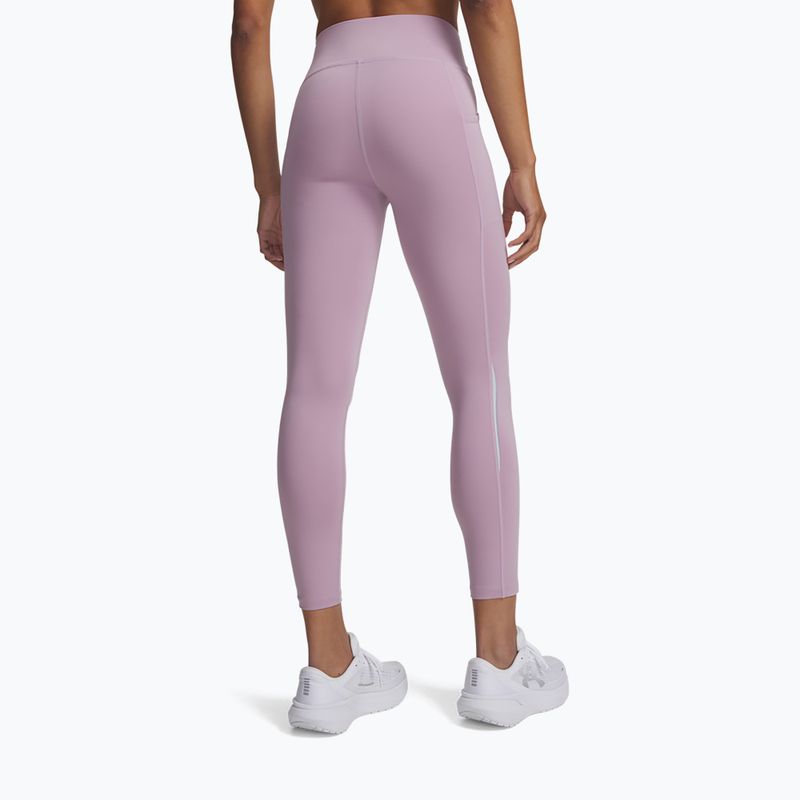 Moteriškos bėgimo tamprės Under Armour Velociti Ankle Tights mauve pink/reflective 3