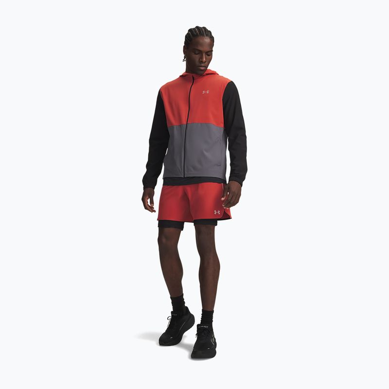 Vyriški bėgimo šortai Under Armour Velociti Pro 2IN1 Shorts heritage red/reflective 2