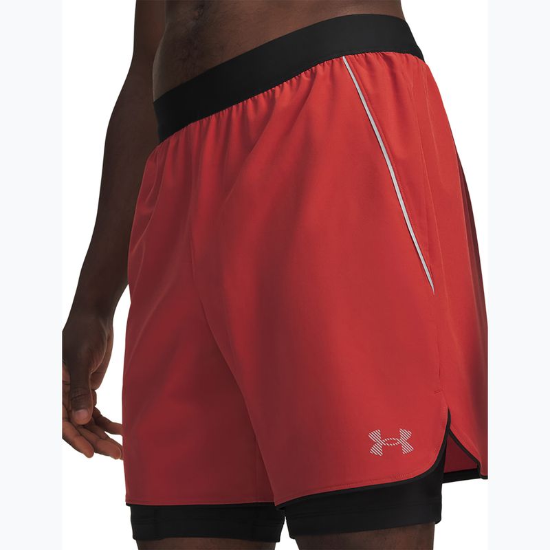 Vyriški bėgimo šortai Under Armour Velociti Pro 2IN1 Shorts heritage red/reflective 4