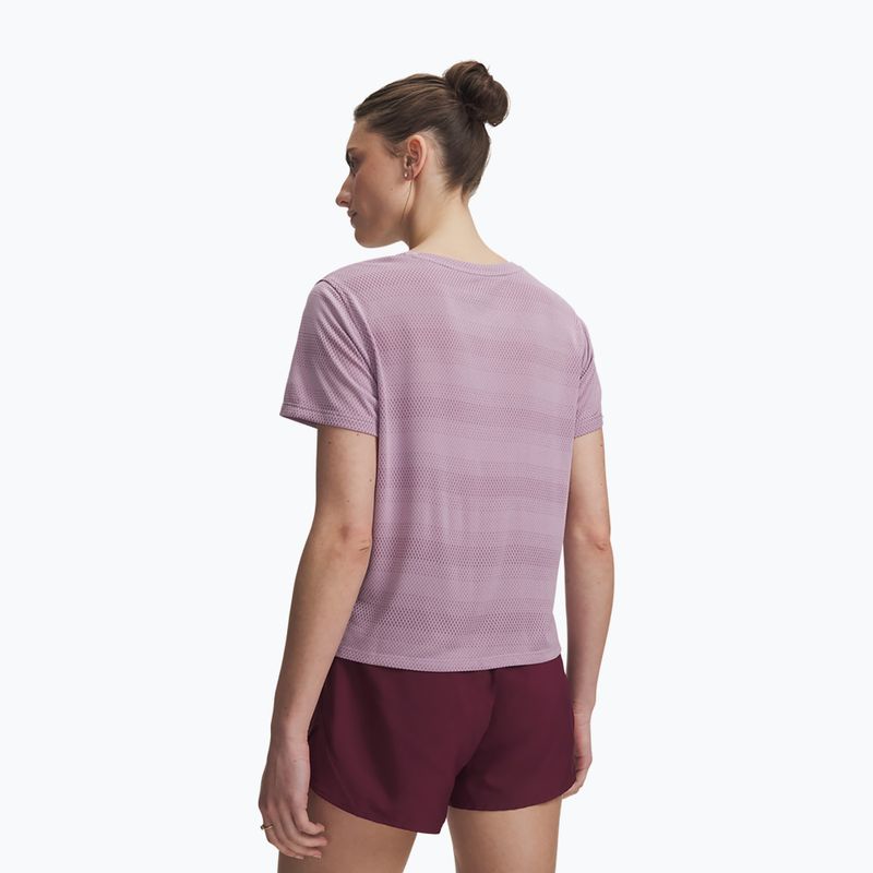 Moteriški bėgimo marškinėliai Under Armour Velociti SS mauve pink/reflective 2