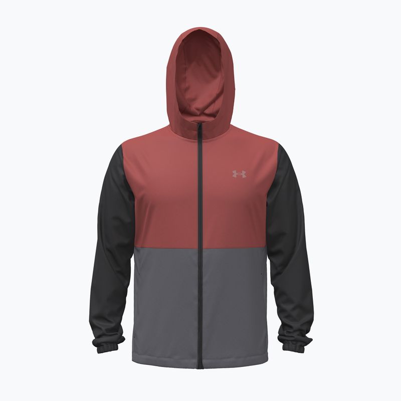 Vyriška bėgimo striukė Under Armour Velociti Hooded Jacket ultimate black/heritage red/reflective