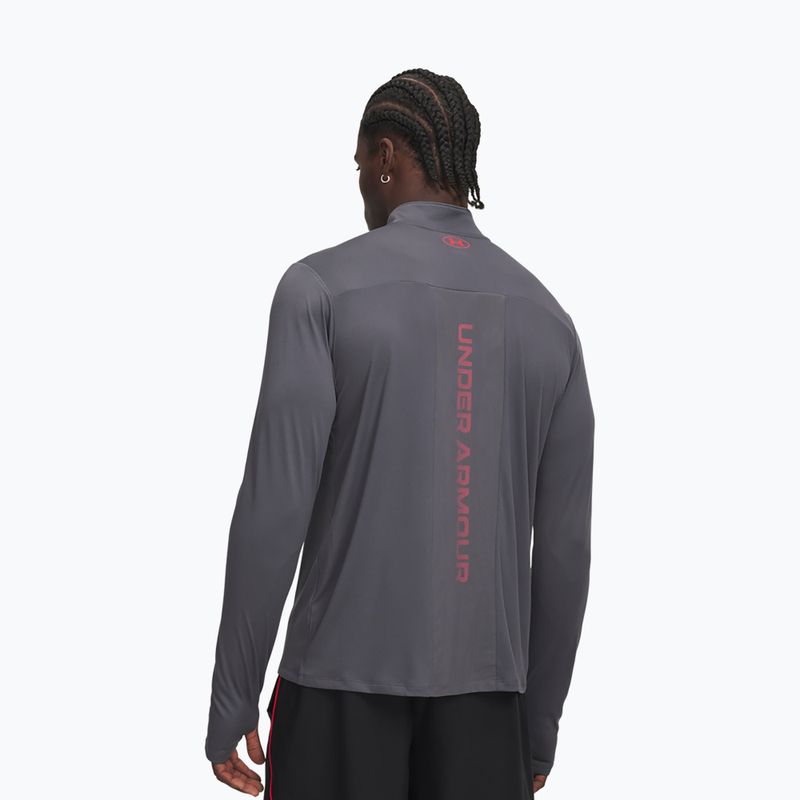 Vyriškas džemperis Under Armour Tech Utility 1/4 Zip castlerock/racer red 2