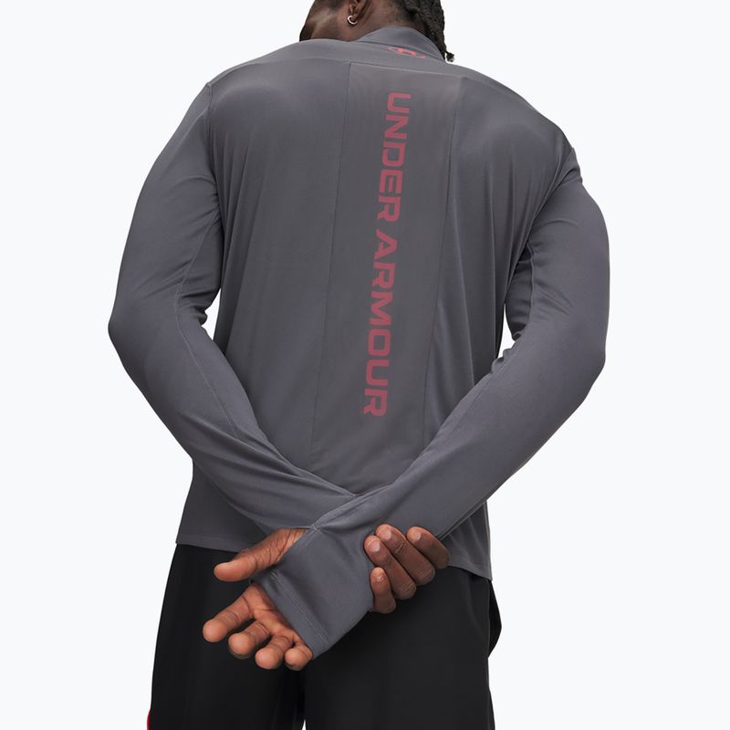 Vyriškas džemperis Under Armour Tech Utility 1/4 Zip castlerock/racer red 3
