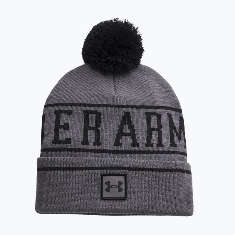 Vyriška žieminė kepurė Under Armour Halftime Pom Beanie castlerock/black/black