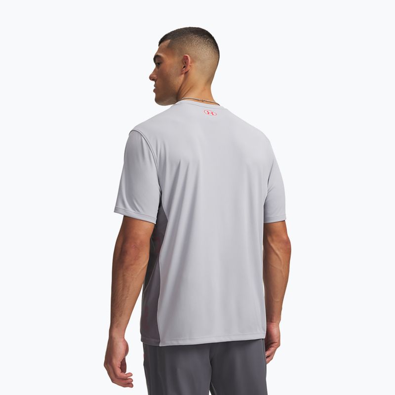 Vyriški treniruočių marškinėliai Under Armour Tech Utility SS mod gray/racer red 2